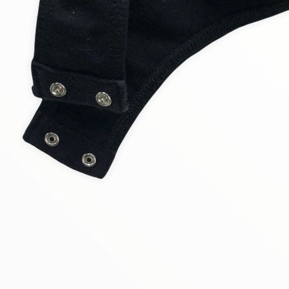 Lulus Powerhouse Sleeveless Bodysuit w/ Mock Neck Plunge V-neck - Black | XS - Picture 9 of 10
